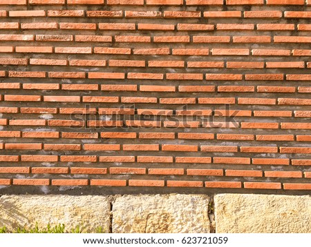 Red Brick Wall.Brick Wall Background.
