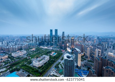 Chinese urban skyline