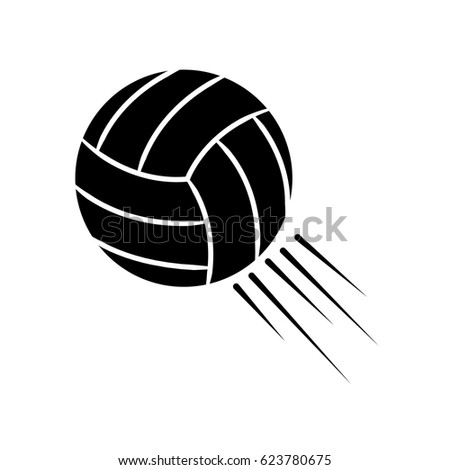 contour ball to play volleyball icon