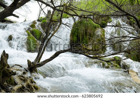 The waterfalls of the national park Plitvice lakes, Croatia