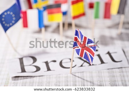 The exit of Britain from the European Union, the "Brexit" Royalty-Free Stock Photo #623833832