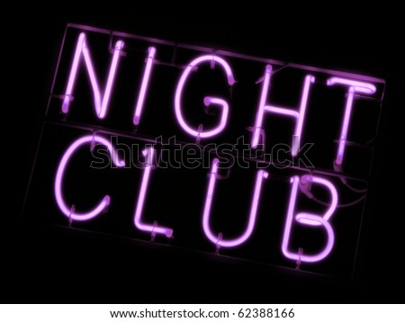 Neon sign of a night club