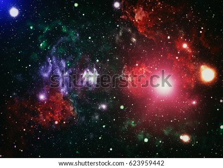 Space background with gas nebula and stars. 