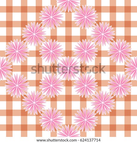Floral geometric pattern. Vector