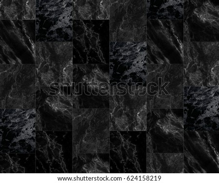 The luxury of black marble tiles texture and background, Can be used for creating surface effect to your design art work.