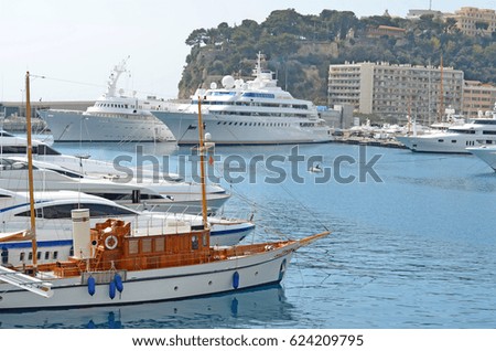 French Riviera on a bright summer day