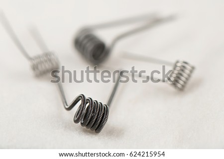 Simple and Clapton Coils on white Background, isolated