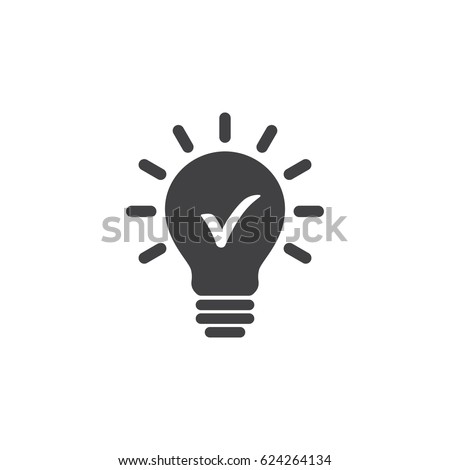 Check innovative idea icon. vector illustration on white background Royalty-Free Stock Photo #624264134