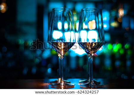 Two glasses placed on the table