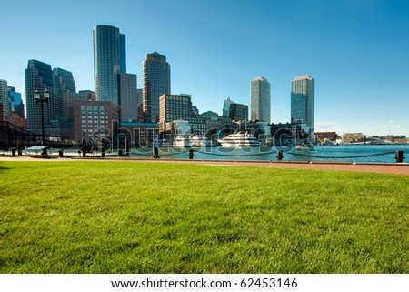 Boston Harbor in Boston, Massachusetts - USA.