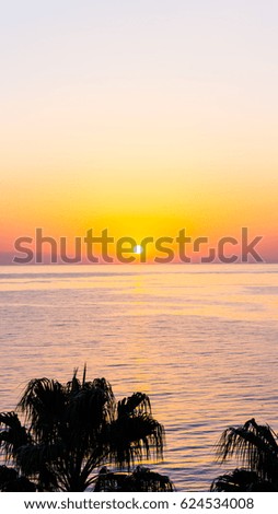 sunset on the sea. sunrise