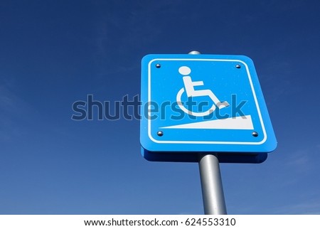 Way for the car to the disabled