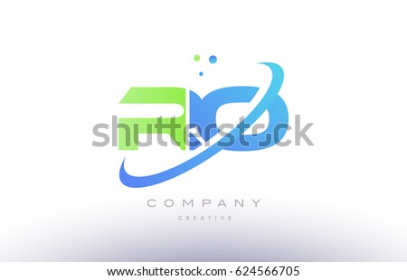 ro r o alphabet green blue swoosh letter company logo vector icon design template