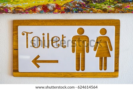 Toilet sign symbol of rest room.