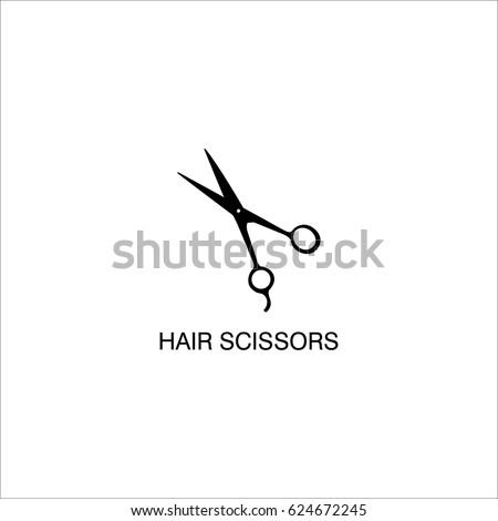 Hair scissors icon vector illustration on white background.