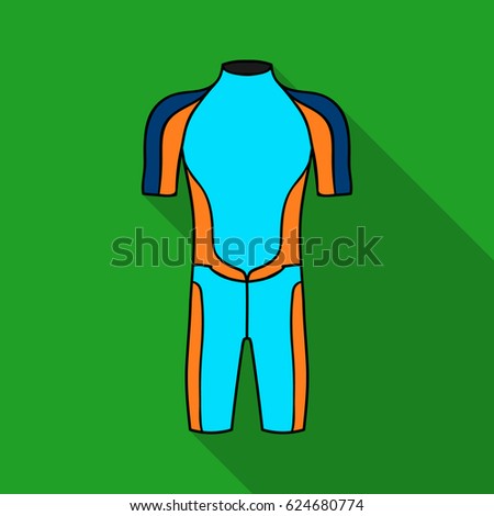 Wetsuit icon in flate style isolated on white background. Surfing symbol stock vector illustration.