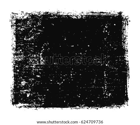 Vector grunge frame.Black and white distress background.