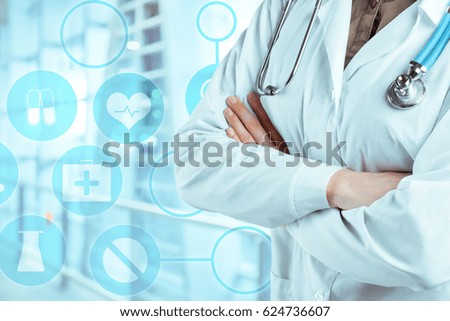 Hands of medical doctor