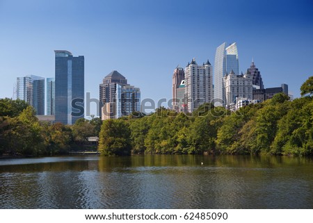 Downtown Atlanta, view from Piedmont Park
