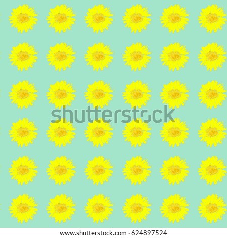 Seamless pattern with dandelions
