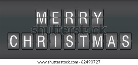 editable merry christmas on mechanical scoreboard