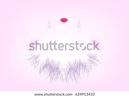 Beauty Concept, Natural Cosmetic, beauty salon, jewellery , woman Silhouette, Vector illustration