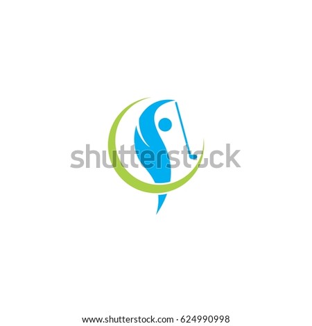 abstract golf icon logo
