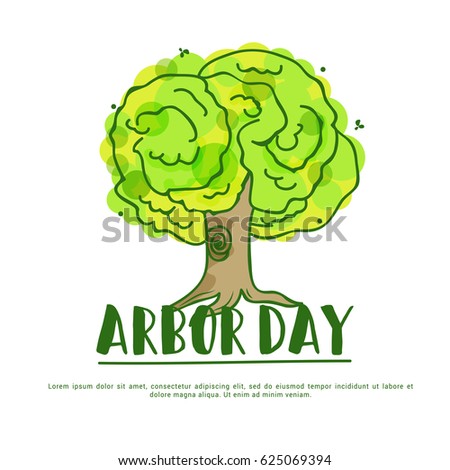Illustration Of Arbor Day Background.