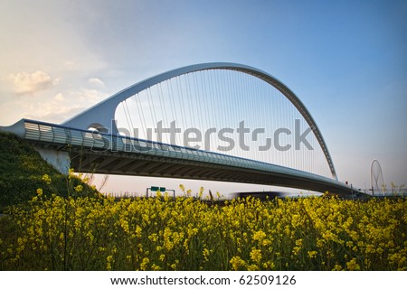 arch of suspended bridge