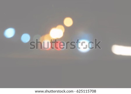 Picture blurred  for background abstract of traffic in night with bokeh