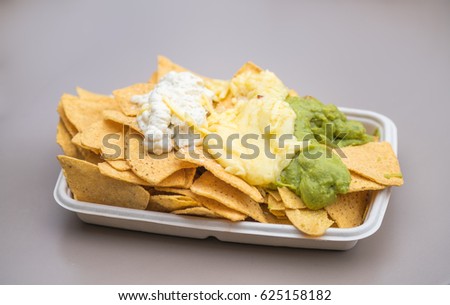 corn tortillas chips and guacamole