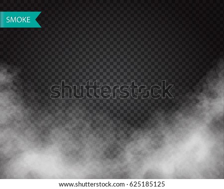 Clouds or smoke vector on transparent background