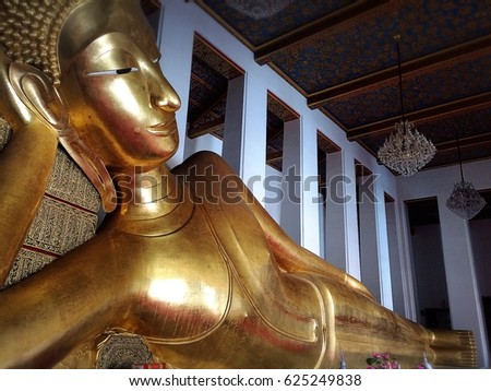 The biggest golden buddha in thailand.