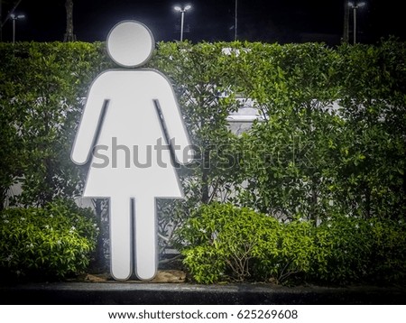 White light woman signs
