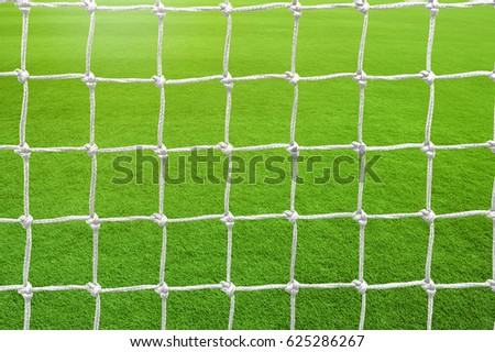 close up soccer goal use as background