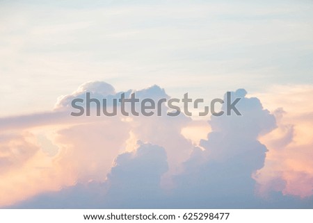 soft cloud with blue sky background