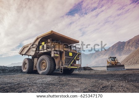 Haul truck in a Coppermine. Royalty-Free Stock Photo #625347170