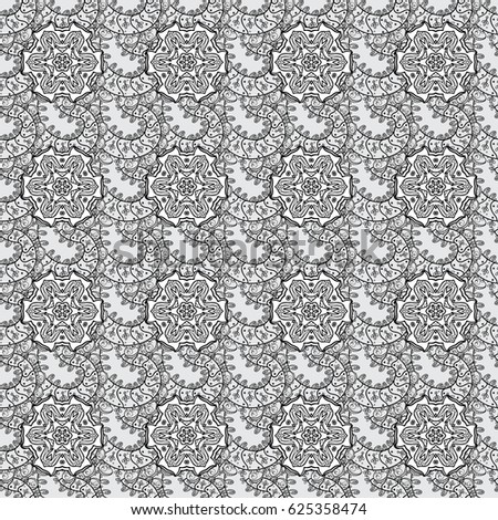 Vintage seamless pattern on a gray background with dim elements. Christmas 2019, snowflake, new year.