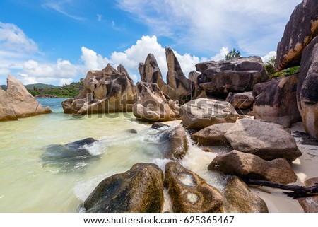 Tropical beach at Seychelles