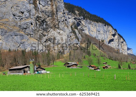 Lauterbrunnen Valley in Switzerland, Europe