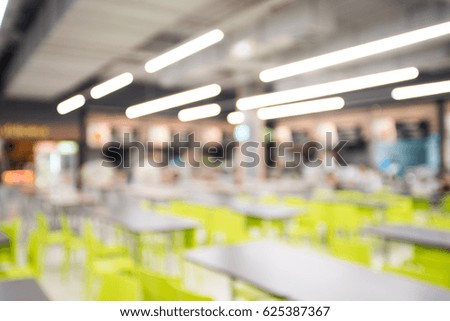 food court blurred background, Bangkok, Thailand