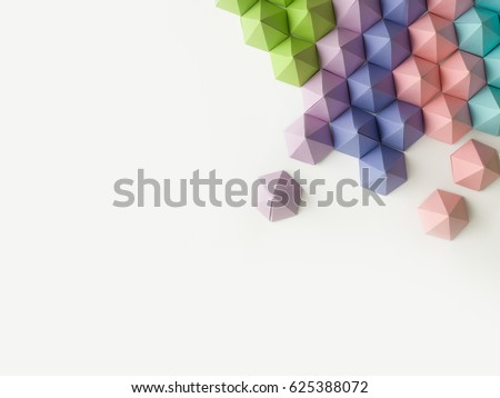 Abstract paper pyramid background. Copy space available. Usefull for business cards and web