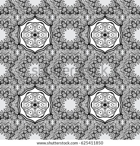 Seamless damask pattern background for wallpaper design in the style of Baroque. Dim pattern on gray background with dim elements. Ornate vector decoration.
