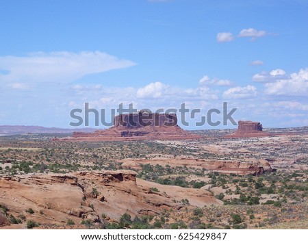 Geologic formation called Butte in Monument Valley. Utah, USA