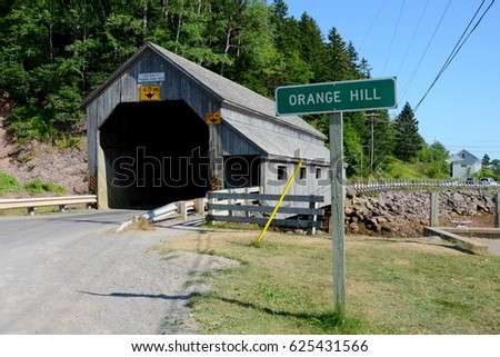 Covered Bridge at Orange Hill, New Brunswick, Canada