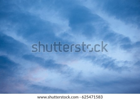 Blue sunset clouds, cirrus.