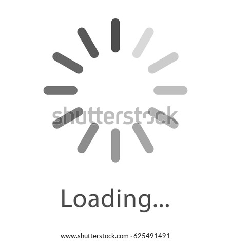 Circular loading sign, isolated on white background, vector illustration. Royalty-Free Stock Photo #625491491