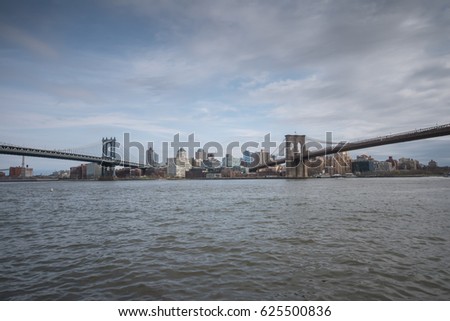 NYC manhattan and brooklyn bridges