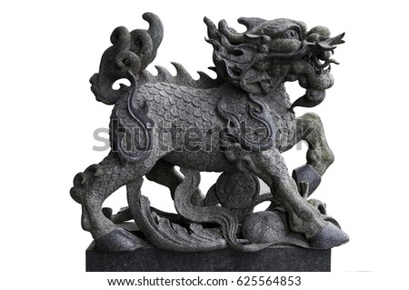 Chinese mascot, unicorn stone