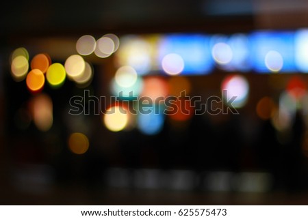 Abstract bokeh background of blurred lights. Picture blurred for background abstract and can be illustration to article of traffic in night with bokeh.